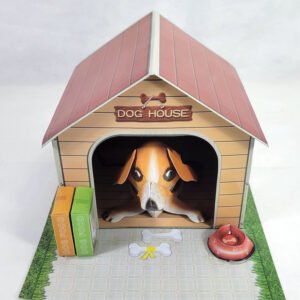 祭祀用品纸扎宠物狗纸房子成品小狗仔纸丧葬祭祀烧纸纸扎狗粮别墅 - Image 4