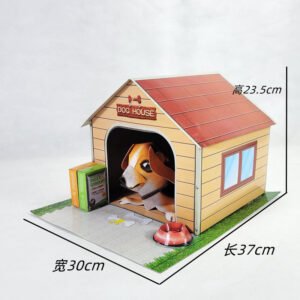 祭祀用品纸扎宠物狗纸房子成品小狗仔纸丧葬祭祀烧纸纸扎狗粮别墅 - Image 3