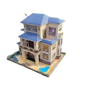 纸房子别墅祭祀纸五七周年用品半成品楼房纸扎四合院房子清明扫墓 - Image 5