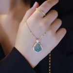 钛钢项链 新中式大肚弥勒佛公吊坠项链秋冬百搭配饰毛衣链锁骨链