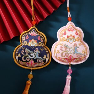 新款国潮文创小礼品敦煌刺绣葫芦香包随身汉服配饰端午节香包香囊 - Image 4