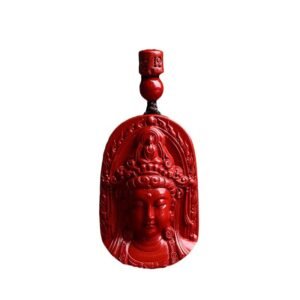 高含量紫金砂观音佛头吊坠朱砂吊坠挂件 紫金砂吊坠挂件项链男挂 - Image 5